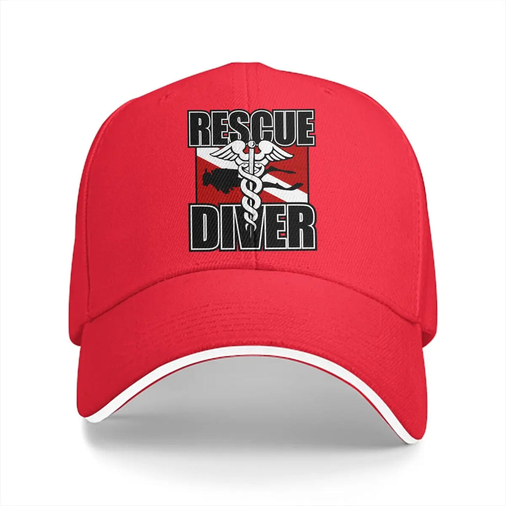 Rescue Diver Baseball Cap Men Hats Women Visor Protection Snapback Diving Dive Scuba Caps