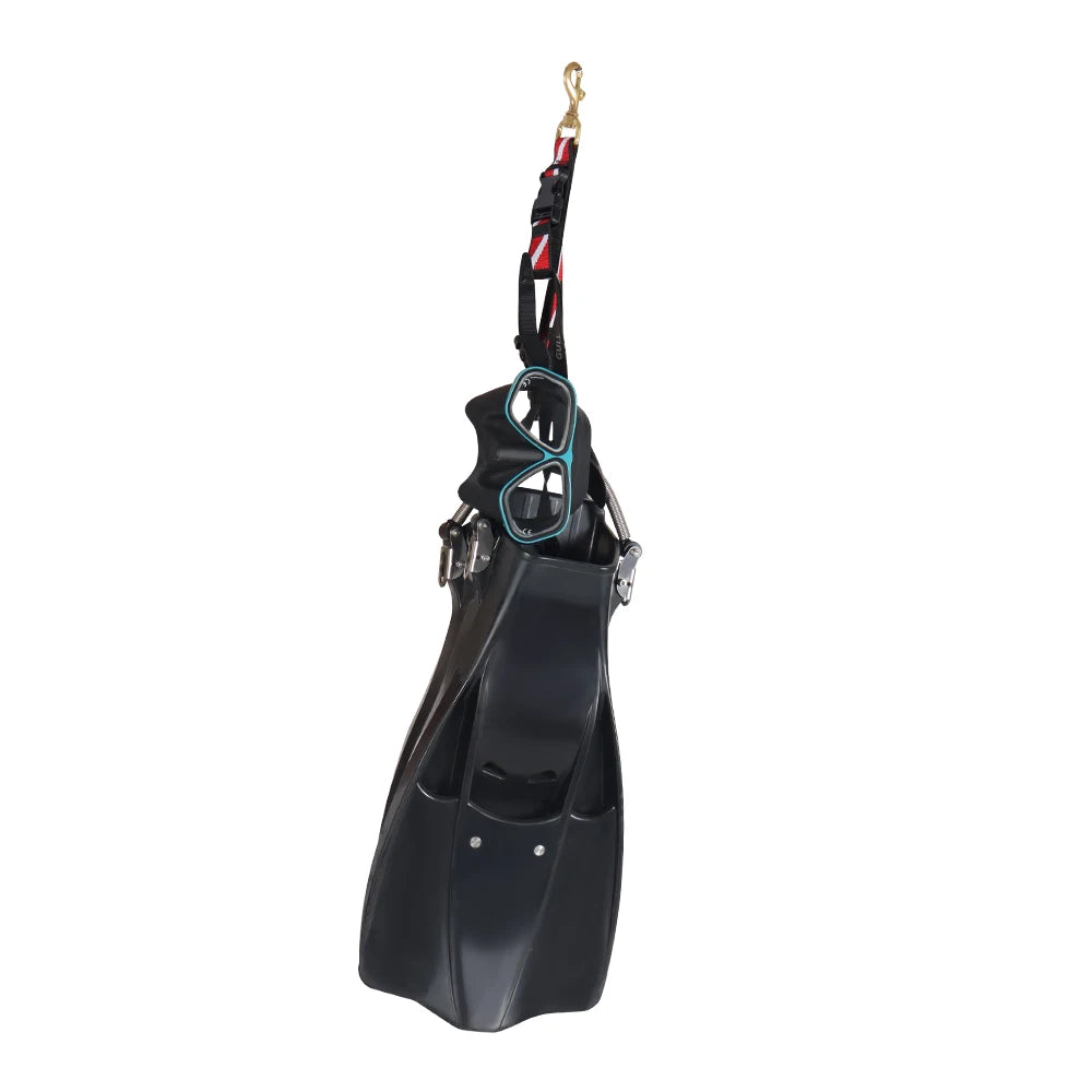 DIDEEP Heavy Duty Scuba Diving Fins/Mask Lanyard with Nylon Webbing,Brass Quick Release Buckle Swivel Hook for Dive Accessories