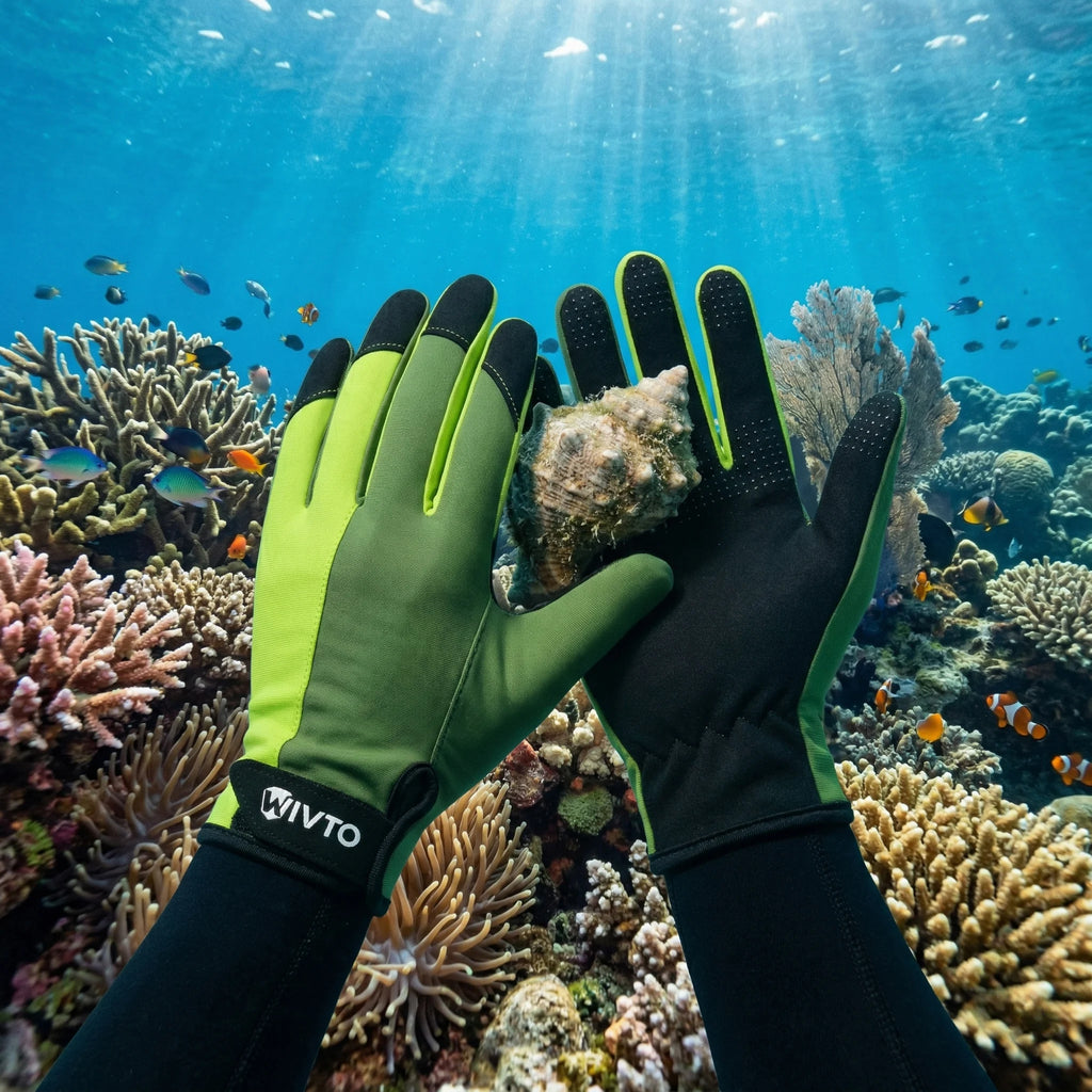 Summer Men's Diving Gloves Men Women Elastic Breathable Ice Silk Outdoor Gloves For Outdoor Sport Hiking Camping Fishing Cycling