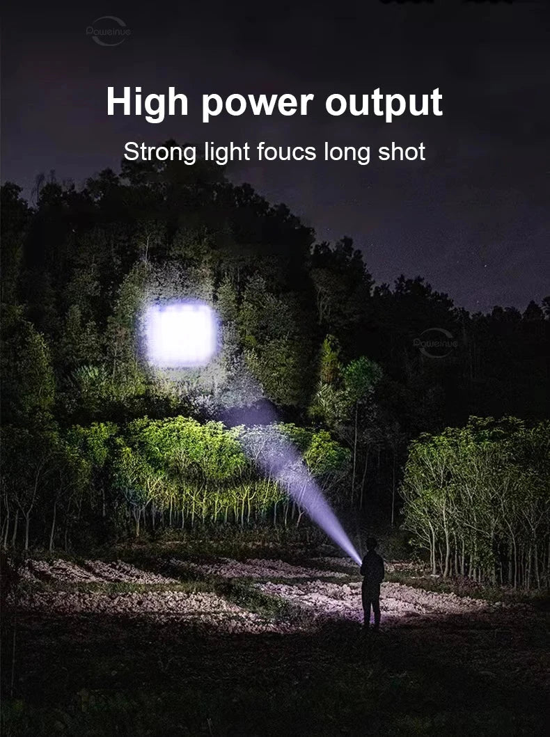 High Power Mini Diving Flashlight 100M Professional Scuba Dive Torch IPX8 Rechargeable Portable Lantern for Spearfishing Camping