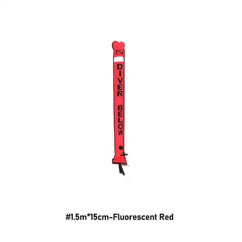 1.2M/1.5M/1.8M Professional Scuba Diving Inflatable Safety Sausage - SMB Signal Tube Surface Buoy Diver Below