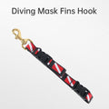 DIDEEP Heavy Duty Scuba Diving Fins/Mask Lanyard with Nylon Webbing,Brass Quick Release Buckle Swivel Hook for Dive Accessories