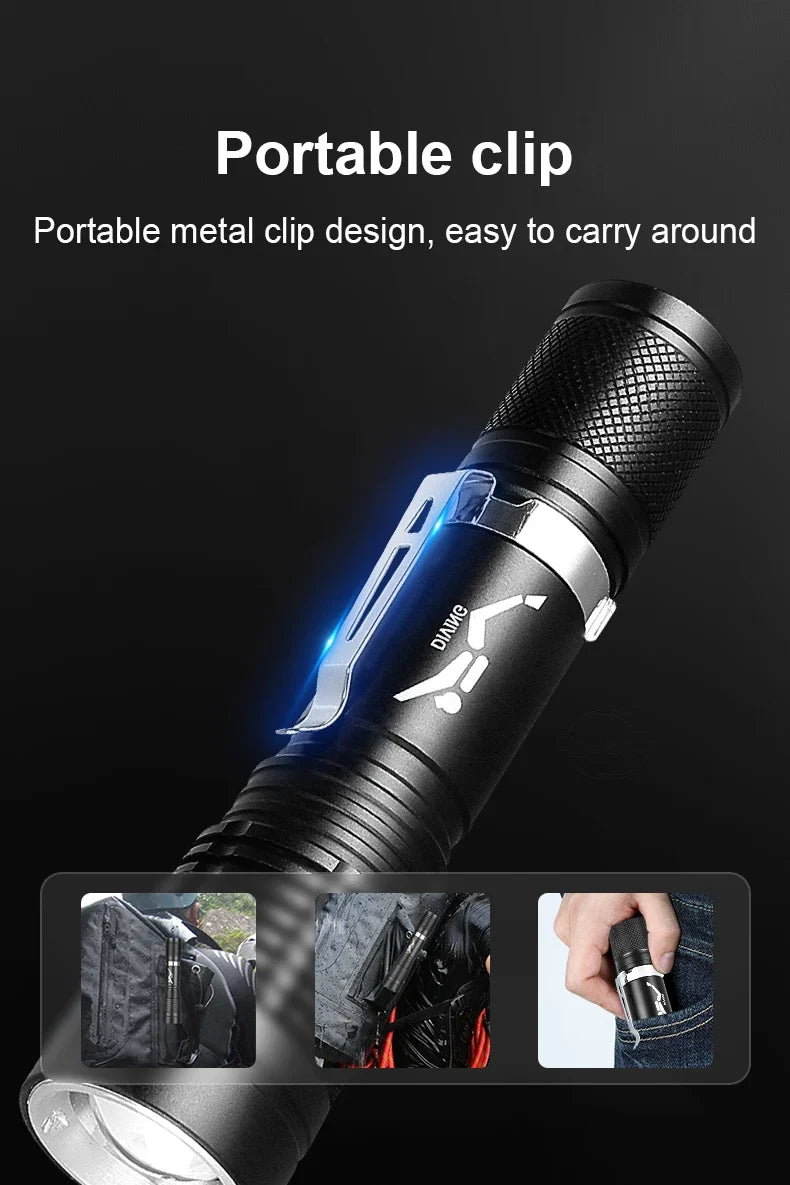 10000LM Professional Diving Flashlight Scuba LED Dive Light 26650 Hunting Dive Torch IPX8 Waterproof Underwater Lantern