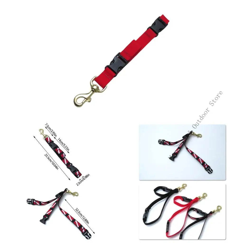 Diving Lanyard Clip Fin Shoe Lifting Rope Diving Flippers and Mask Keeper Quick Release Webbing Strap Buckle