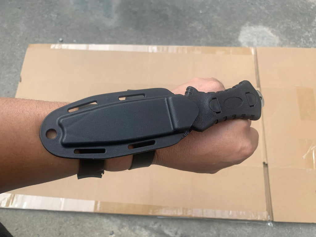 Dive Knife for Rescue, Stainless Steel Diving Tool with Line Cutter for Underwater & Survival