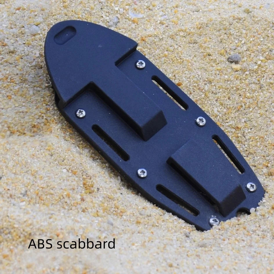 Professional Diving Knife for Spearfishing, Full Tang Stainless Steel Dive Tool with Rope Cutter