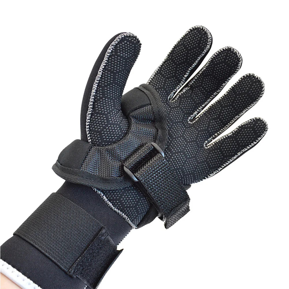 Black neoprene scuba diving flashlight sleeve with adjustable wrist strap and thumb groove for LED torch mounting