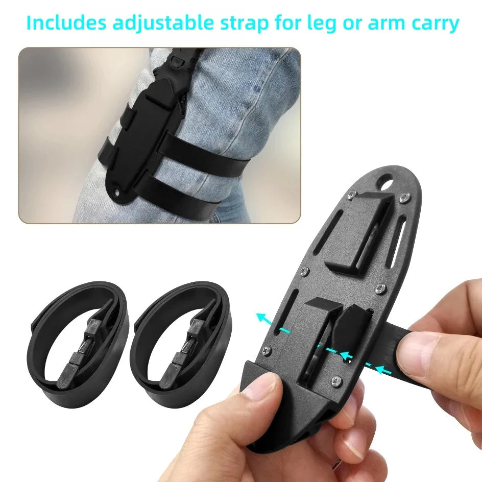 Professional Diving Knife for Spearfishing, Full Tang Stainless Steel Dive Tool with Rope Cutter