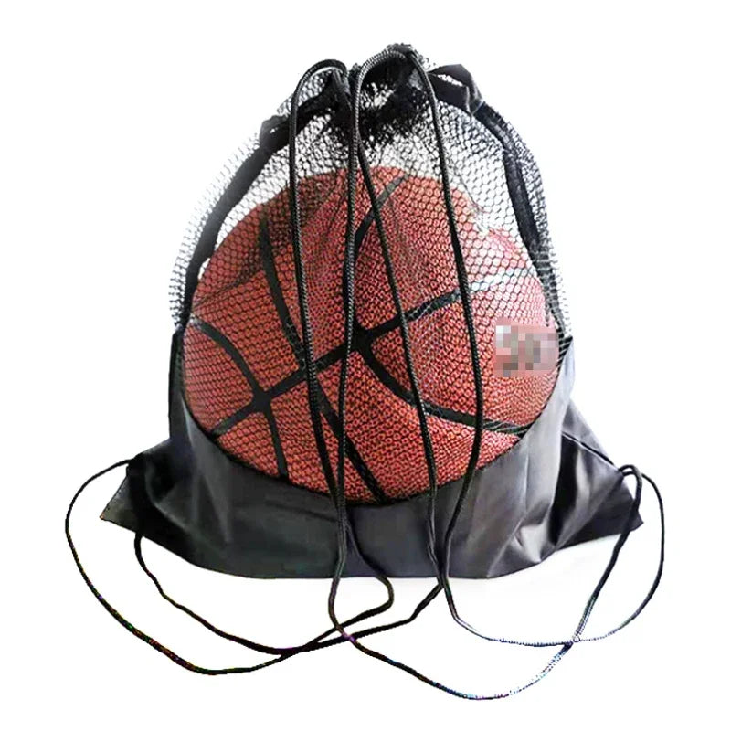 Sports Storage Backpack - Portable Mesh Ball Bag for Basketball/Soccer, Heavy Duty Carry Bag with Vent Panels & Shoulder Strap