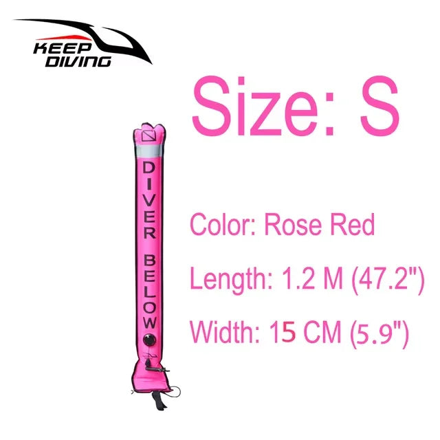 2026 scuba diving surface marker buoy safety tube in orange for technical recreational diving