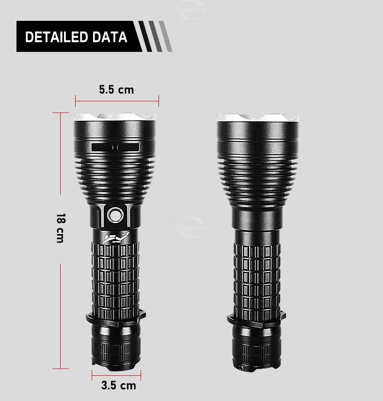 10000LM Professional Diving Flashlight Scuba LED Dive Light 26650 Hunting Dive Torch IPX8 Waterproof Underwater Lantern