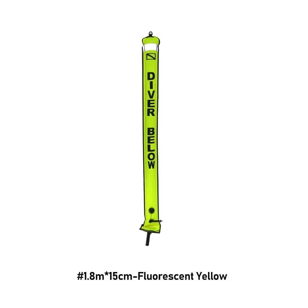 1.2M/1.5M/1.8M Professional Scuba Diving Inflatable Safety Sausage - SMB Signal Tube Surface Buoy Diver Below