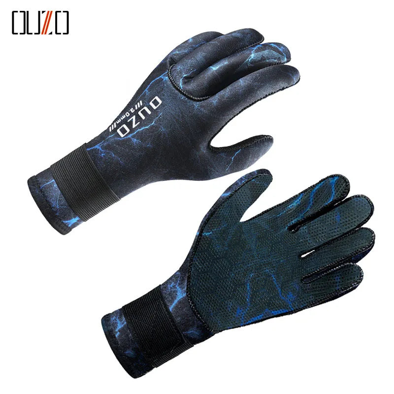 3MM Neoprene Diving Gloves Camo Resistant Warm Anti-Slip Wear-Resistant Swimming Snorkeling Gloves For Fish Catching